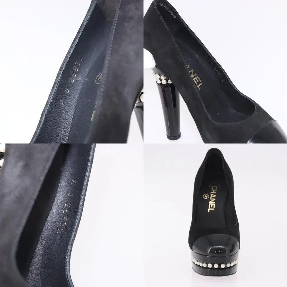 Chanel Pearl Pumps Black